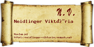 Neidlinger Viktória névjegykártya